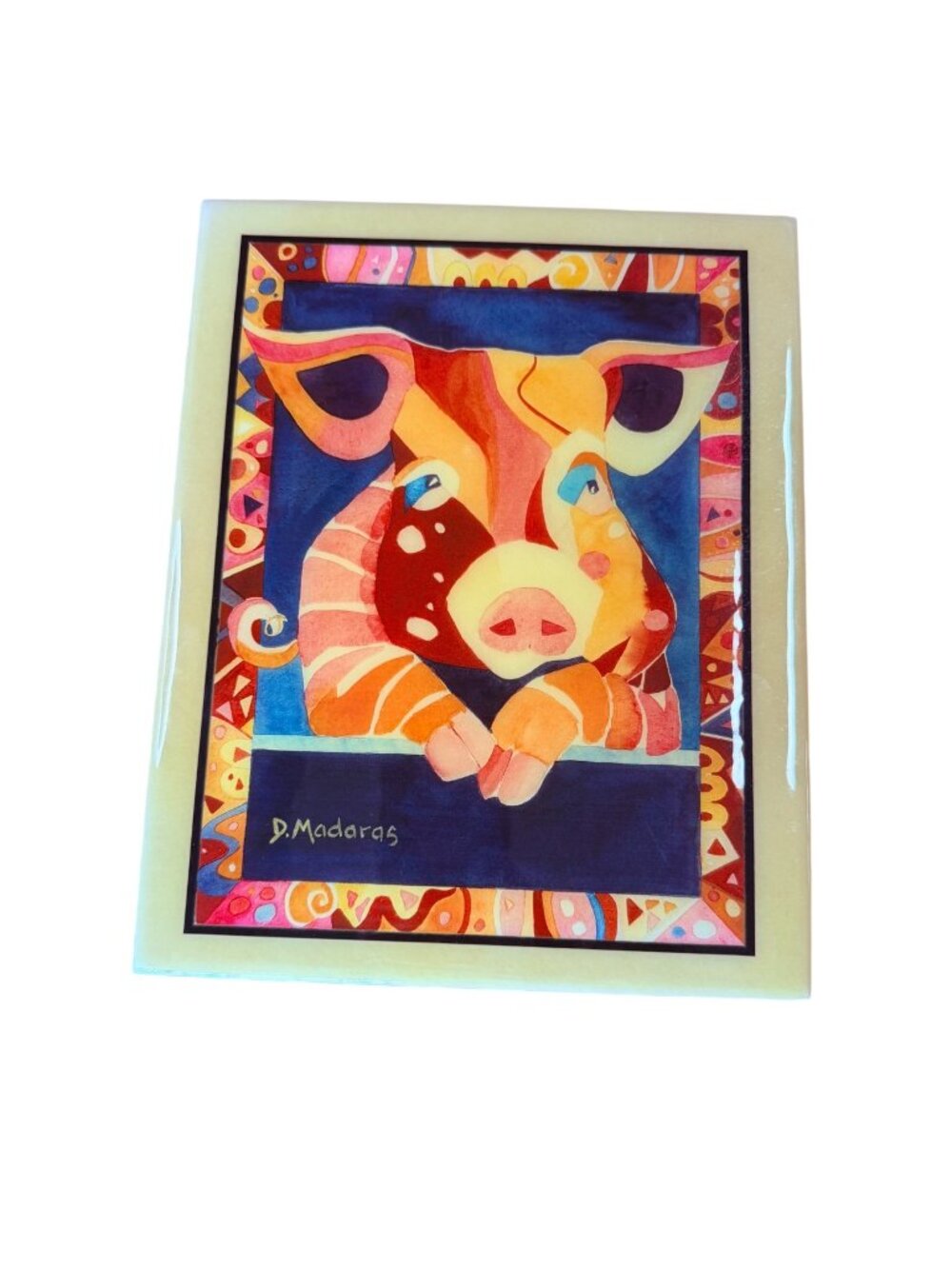 Diana Madaras "Pig Malion" Original Art – Colorful Contemporary Southwestern Pig